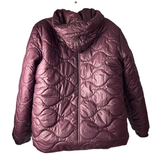 American Eagle Outfitters Maroon Puffer Jacket Size XL Womens - Picture 2 of 4